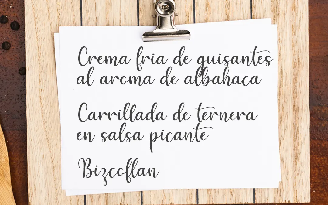 Menú de primavera
